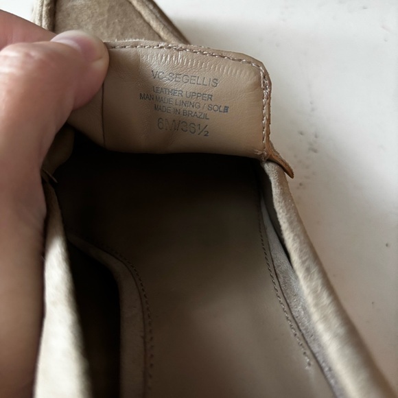 Vince Camuto Beige Suede Leather Loafers Block Heel size 6 - Picture 8 of 8